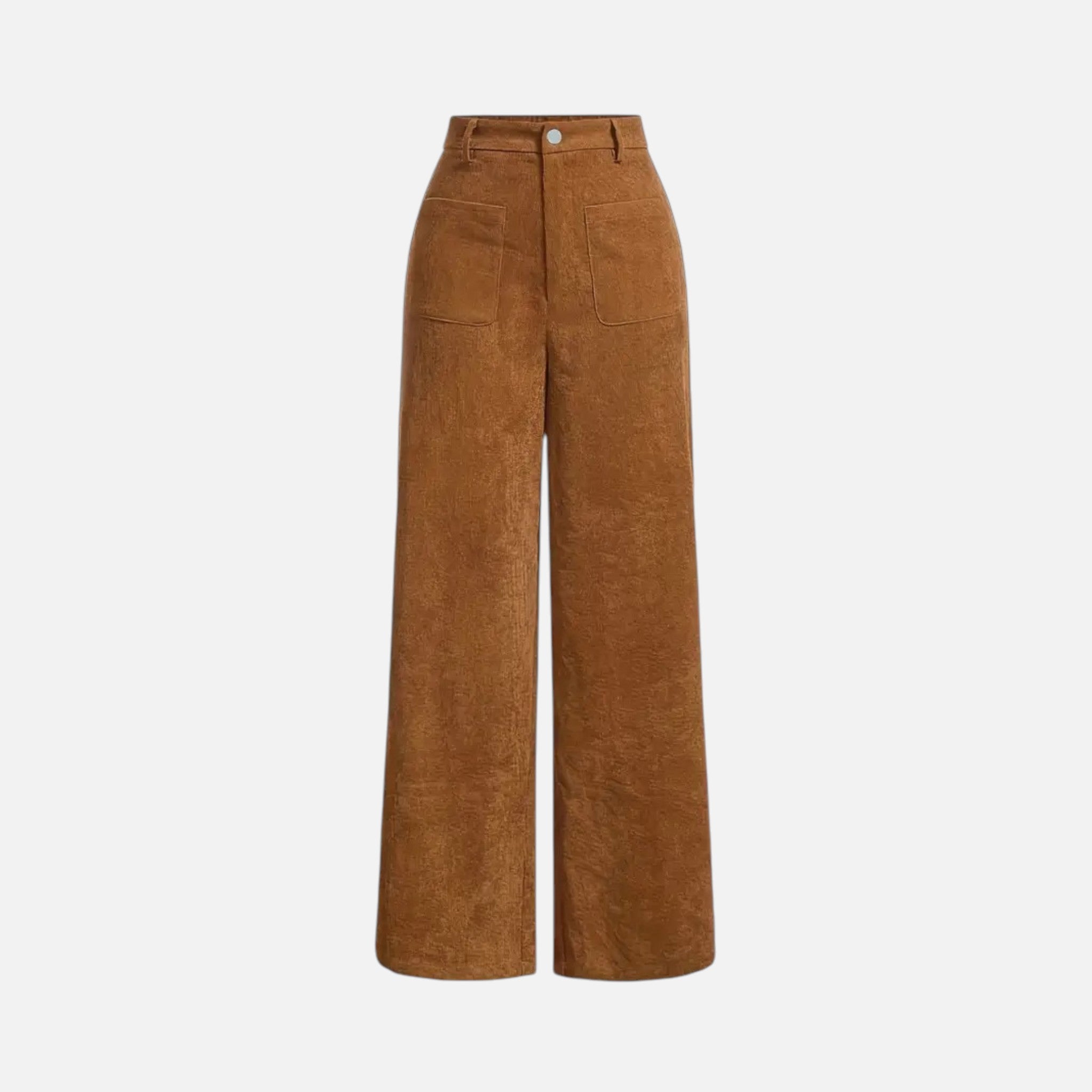 Charlotte | Women's Corduroy-Style Straight-Leg Trousers With Pockets | Modern