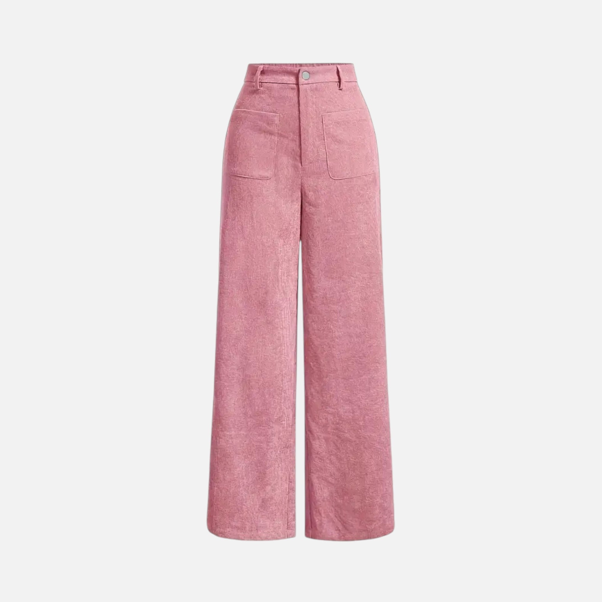 Charlotte | Women's Corduroy-Style Straight-Leg Trousers With Pockets | Modern