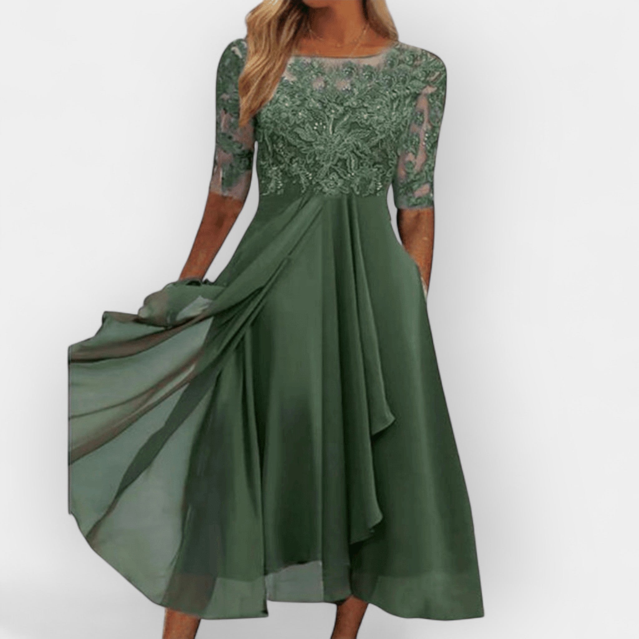 Chiara | Women’s Elegant A-Line Midi Dress