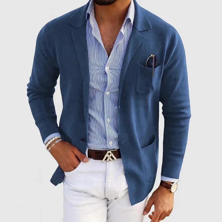 Eldrin | Men’s Classic Knit Cardigan with Lapel Collar