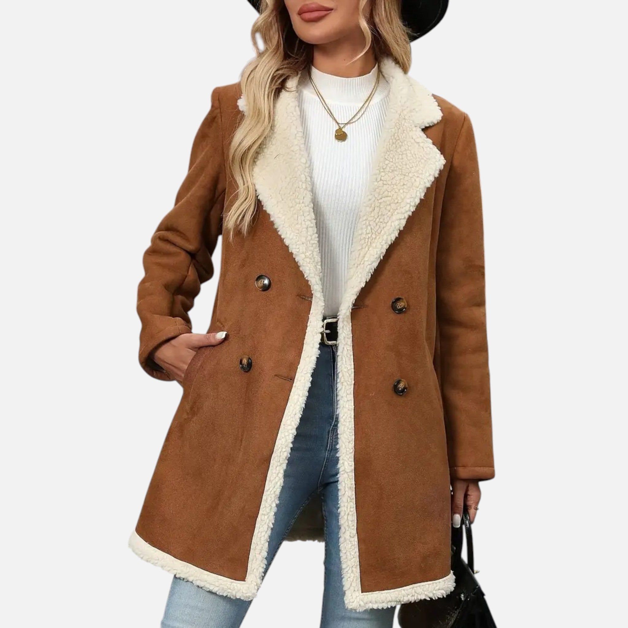 Emma | Women's Trench Coat With Pockets And Long Sleeve | Classic