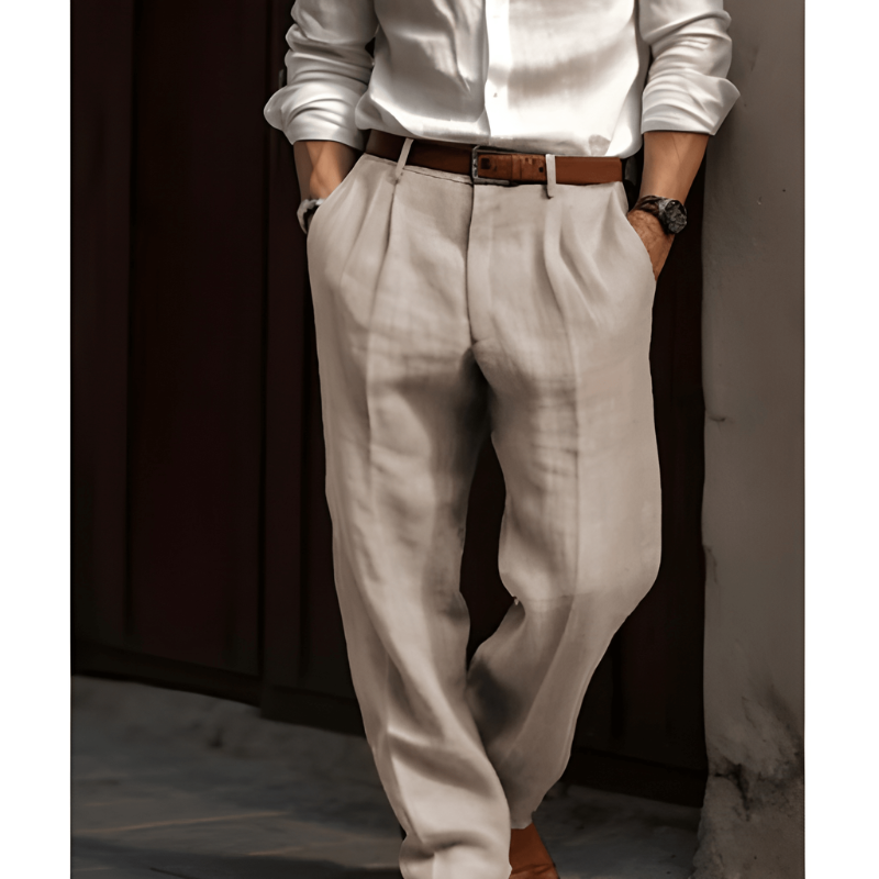 Ezo | Men’s Regular Fit Pleated Trousers