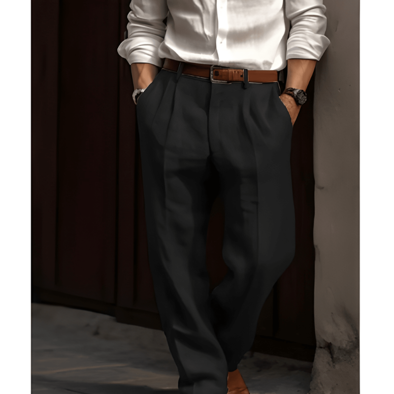 Ezo | Men’s Regular Fit Pleated Trousers