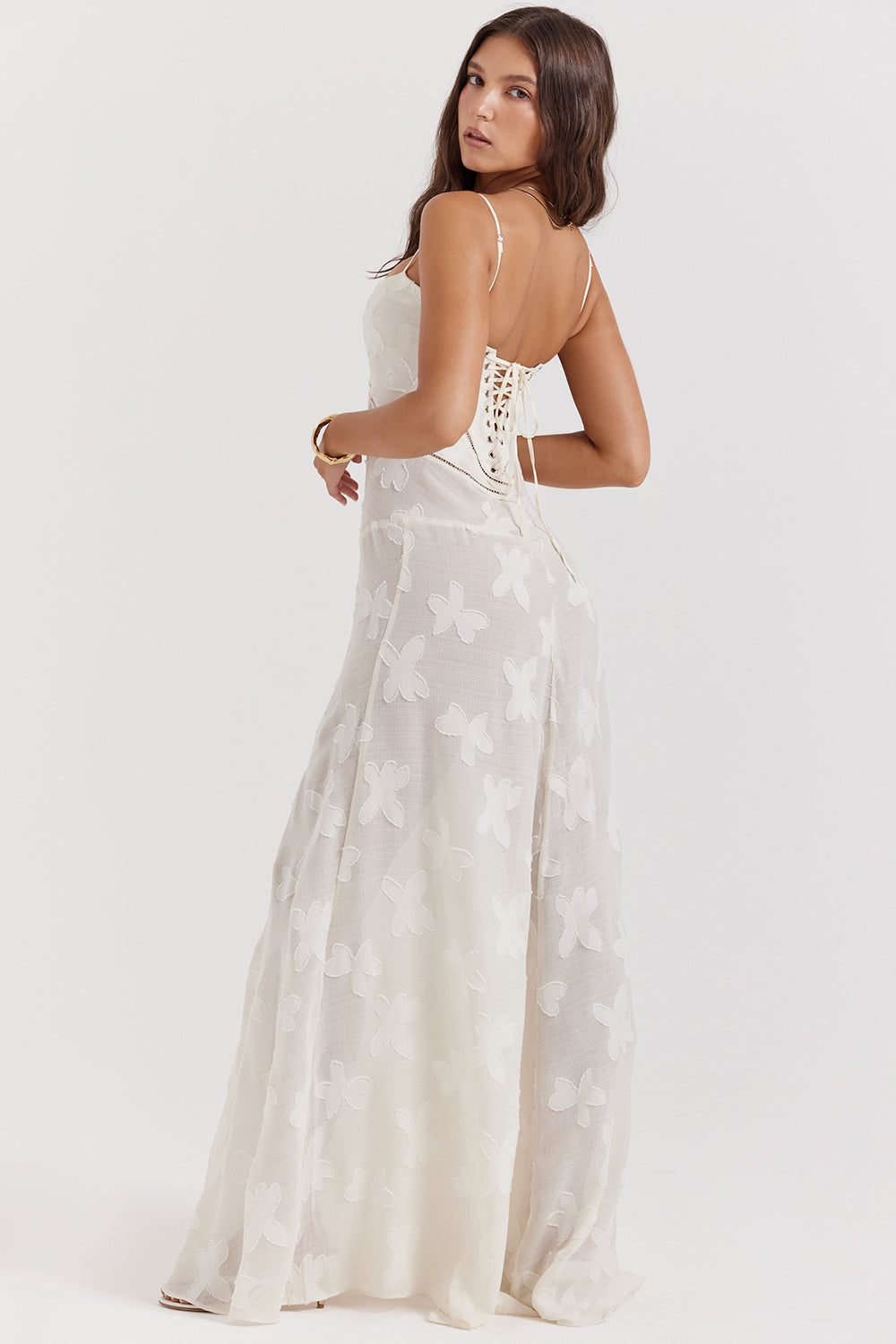Enchanta | Women’s Floral Corset Lace-Up Dress