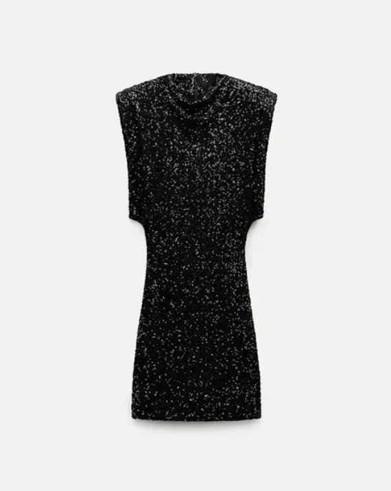 Halle | Women's Sparkle Dress With Sequin Slim Fit And O-Neck Design | Party