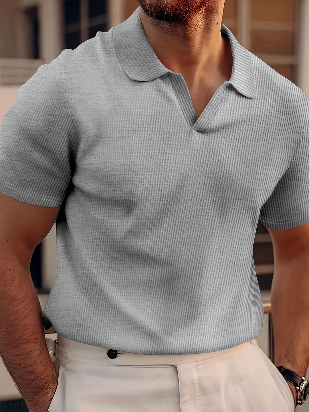 Norell | Men’s Textured Polo Shirt