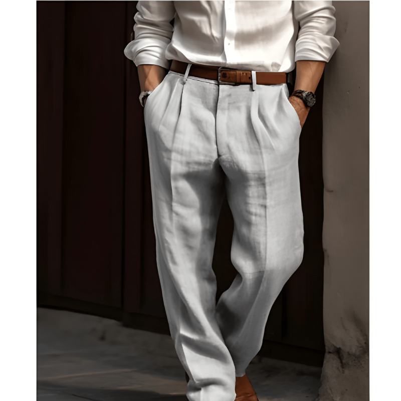 Ezo | Men’s Regular Fit Pleated Trousers