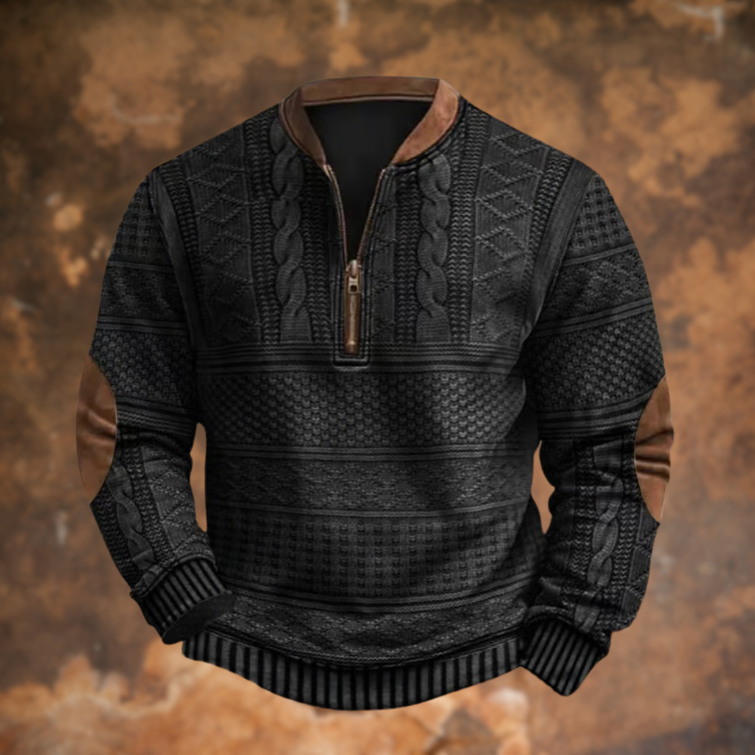 Kristan | Men’s Structured Half-Zip Knit Sweater