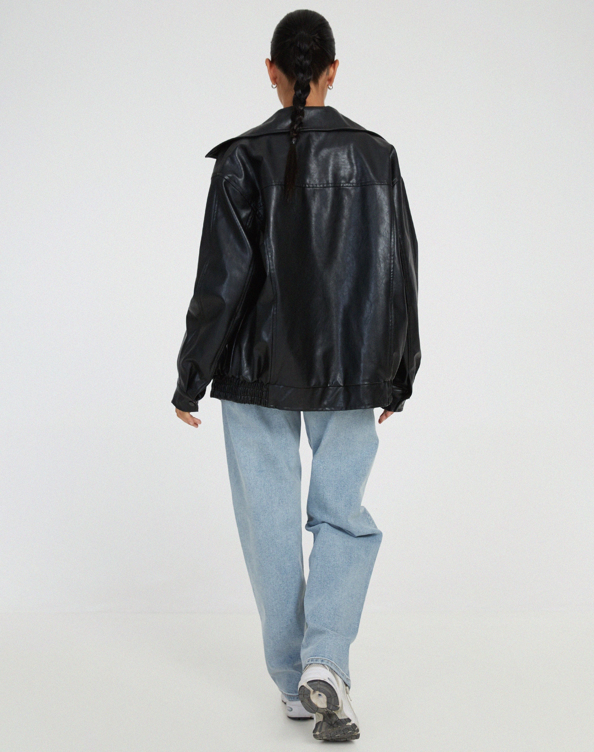 Relle | Women’s Oversized Faux Leather Jacket