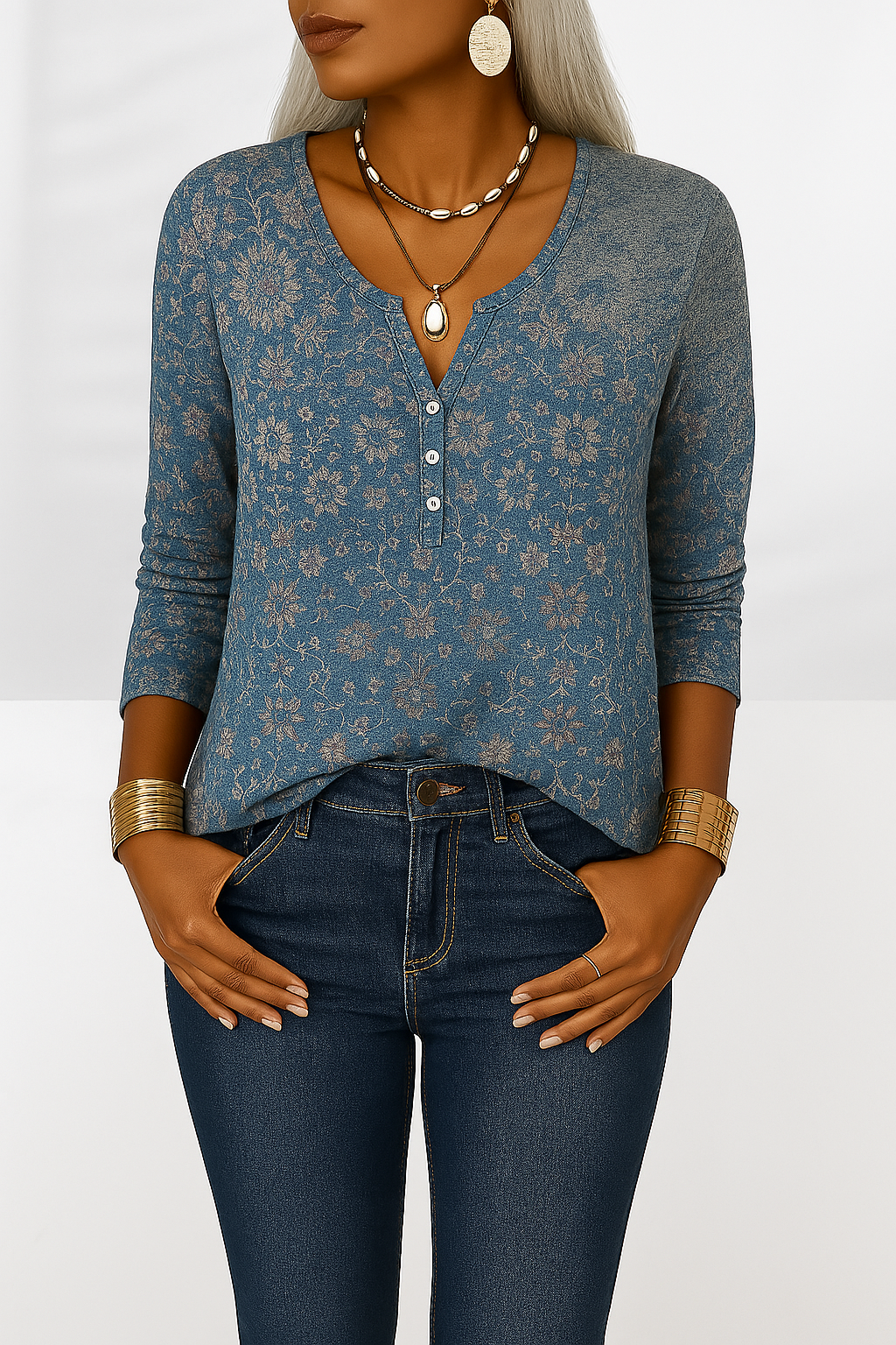 Linier | Women’s Boho Floral Blouse