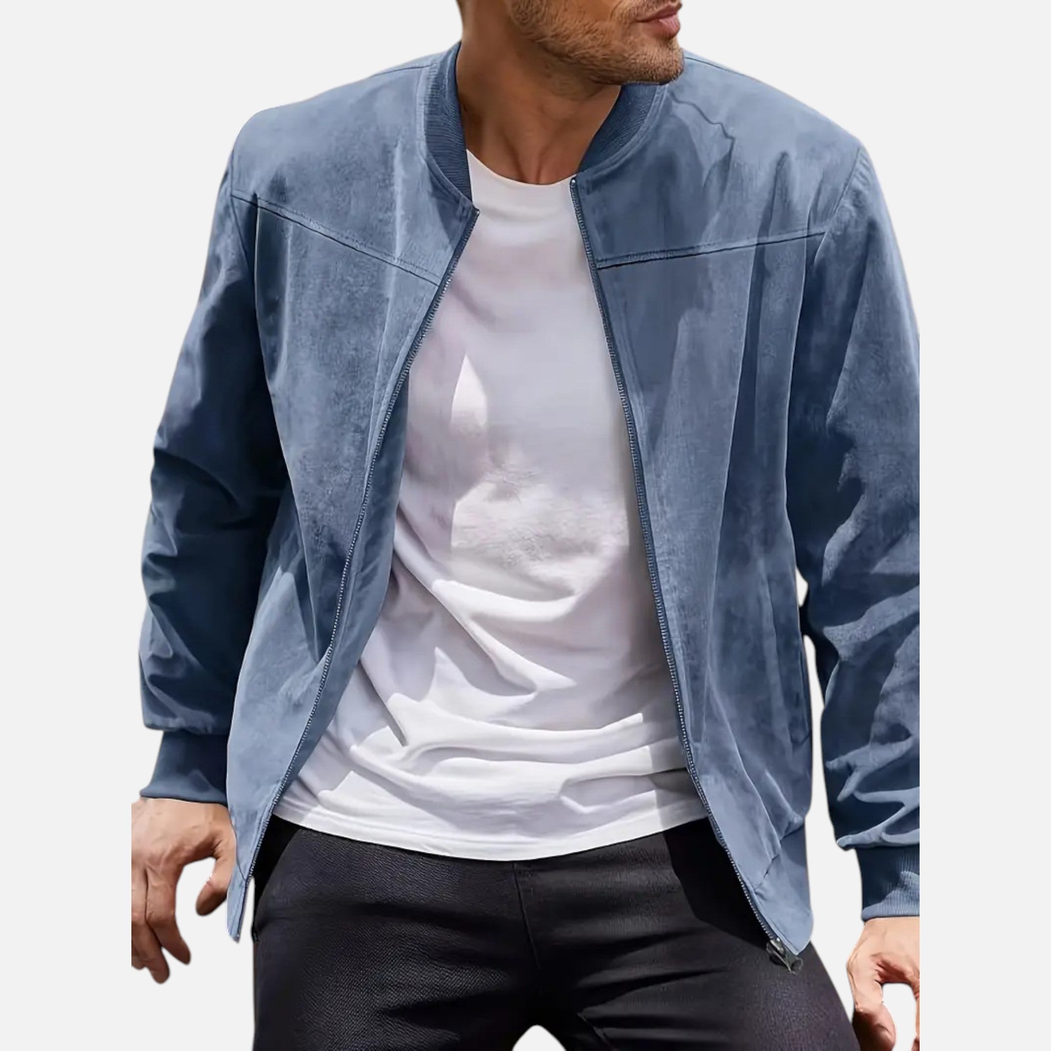 Lucas | Men's Jacket With Zip Closure And Long Sleeve | Minimalist