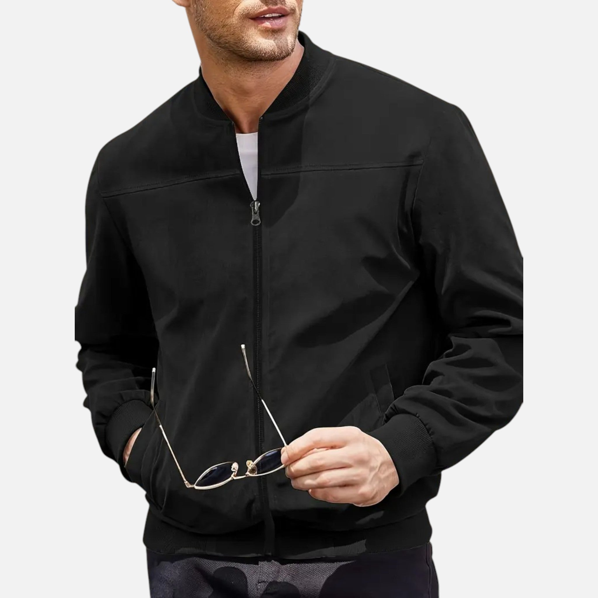 Lucas | Men's Jacket With Zip Closure And Long Sleeve | Minimalist