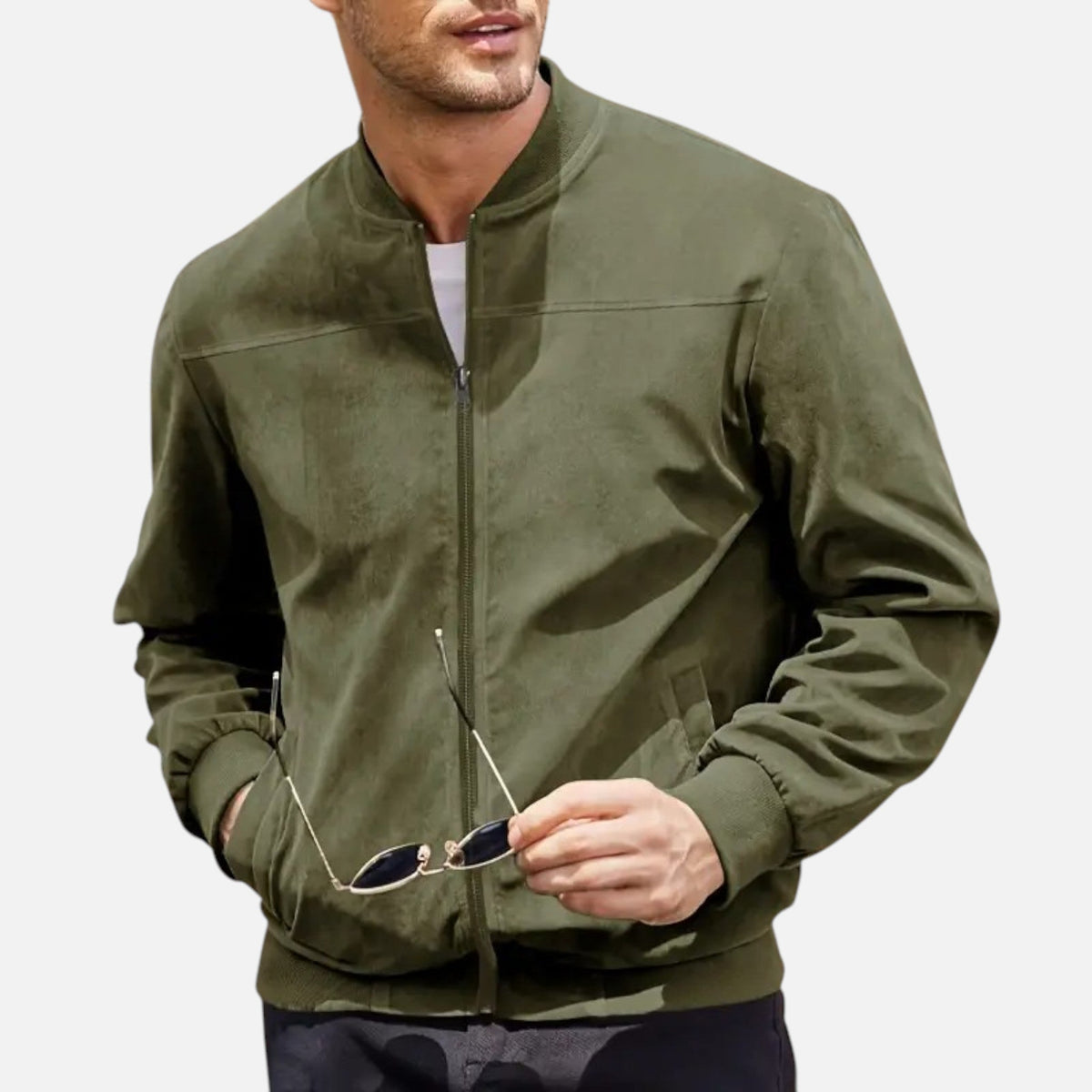 Lucas | Men's Jacket With Zip Closure And Long Sleeve | Minimalist