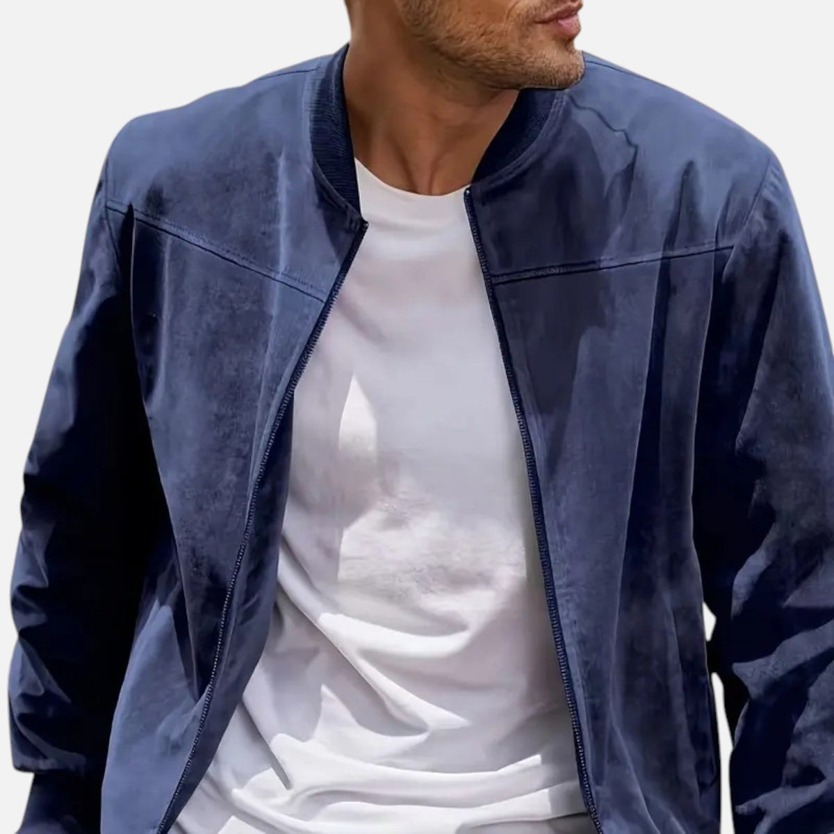 Lucas | Men's Jacket With Zip Closure And Long Sleeve | Minimalist