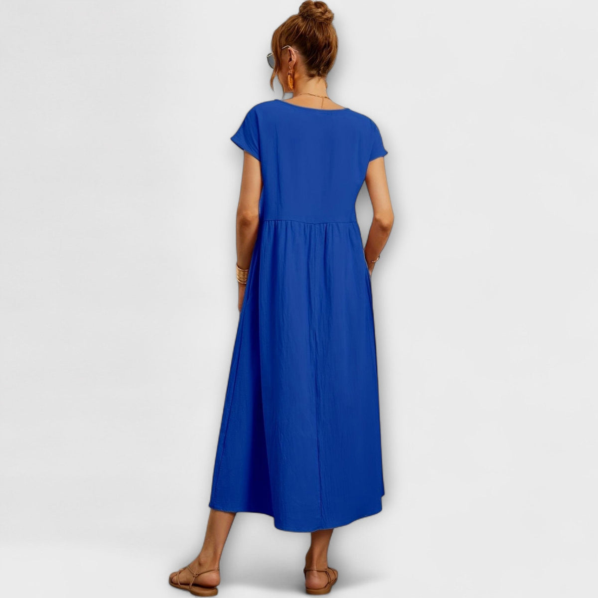 Magnolia | Women’s Day Dress With Short Sleeves And Relaxed Fit | Casual