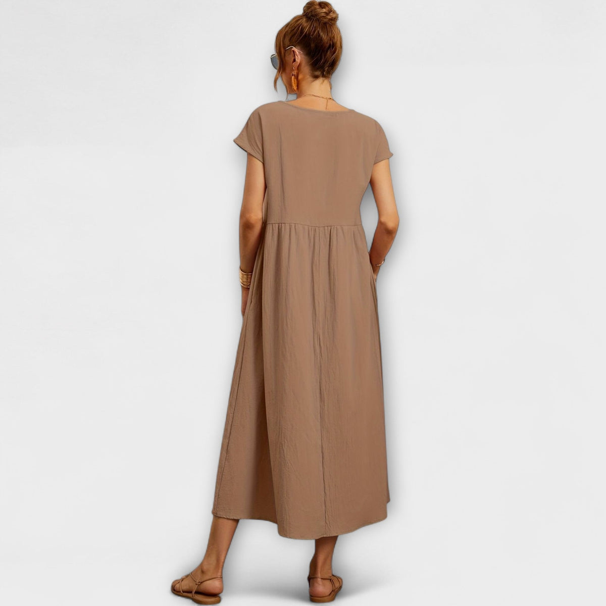 Magnolia | Women’s Day Dress With Short Sleeves And Relaxed Fit | Casual