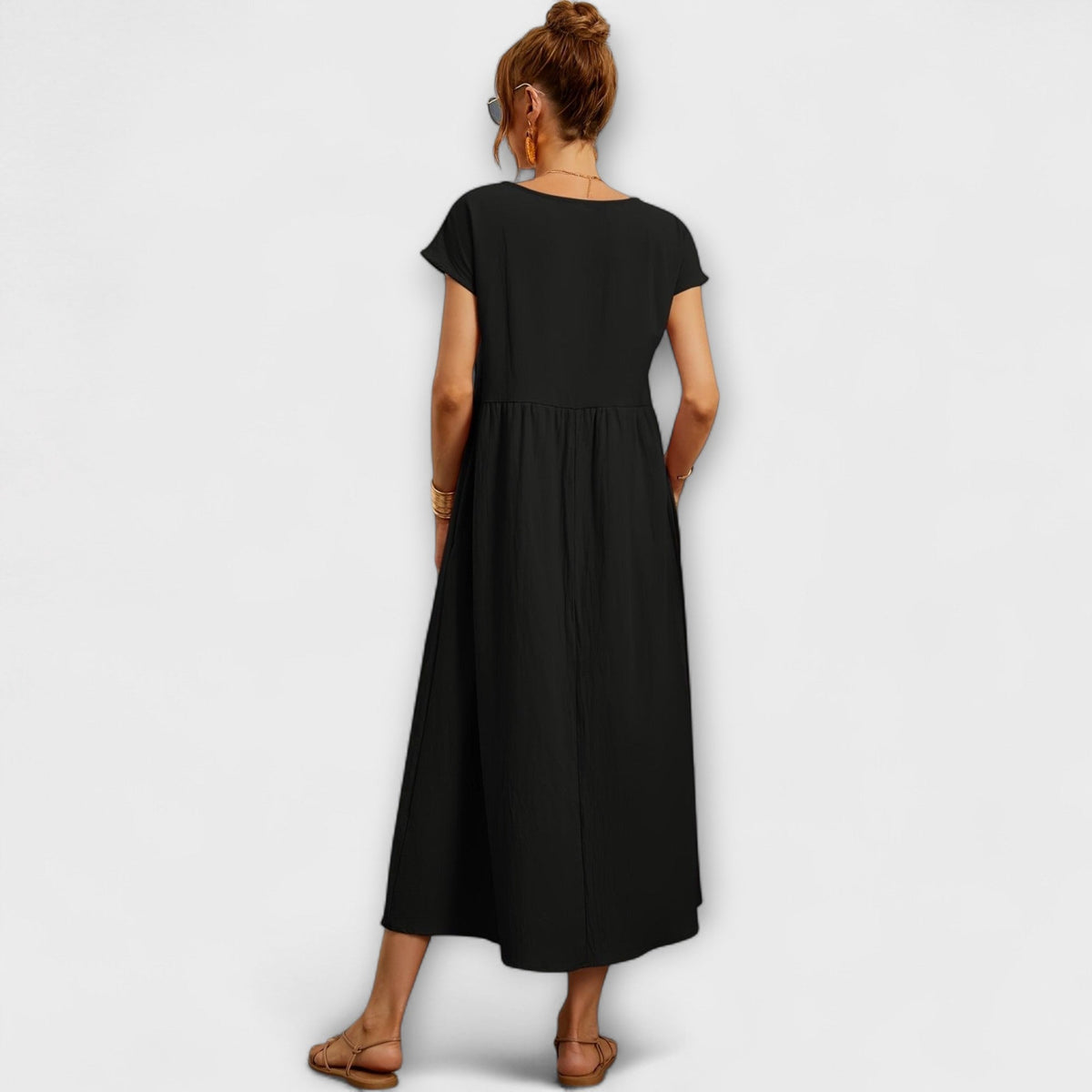 Magnolia | Women’s Day Dress With Short Sleeves And Relaxed Fit | Casual