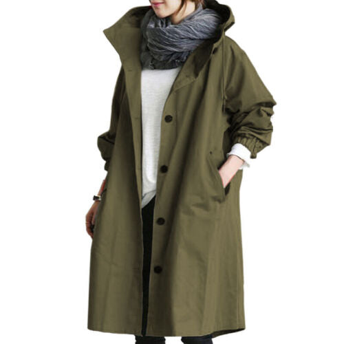 Marva | Women’s Hooded Button-Front Utility Jacket