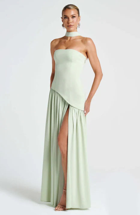 Deana | Women’s Strapless Asymmetrical Maxi Dress