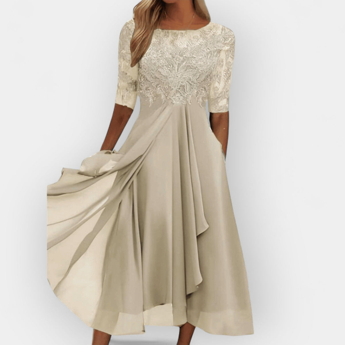 Chiara | Women’s Elegant A-Line Midi Dress