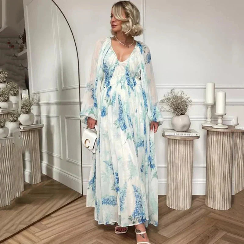 Nora | Women’s Formal Dress With Sheer Sleeves | Elegant