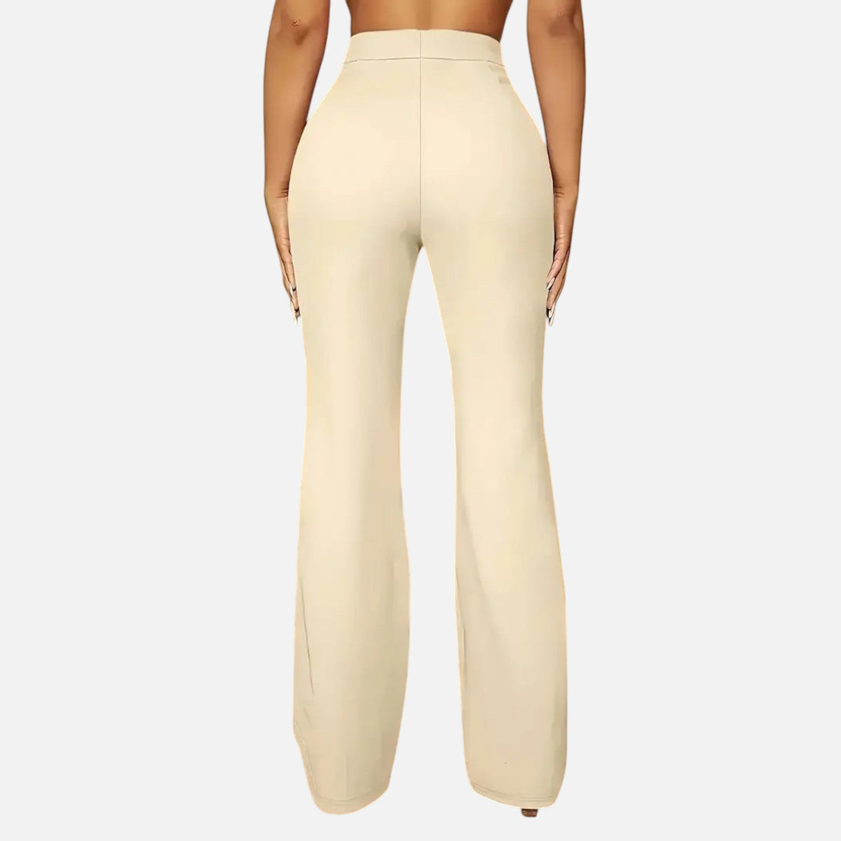 Olivia | Women's High-Waist Trousers With Pleats And Wide Leg | Elegant