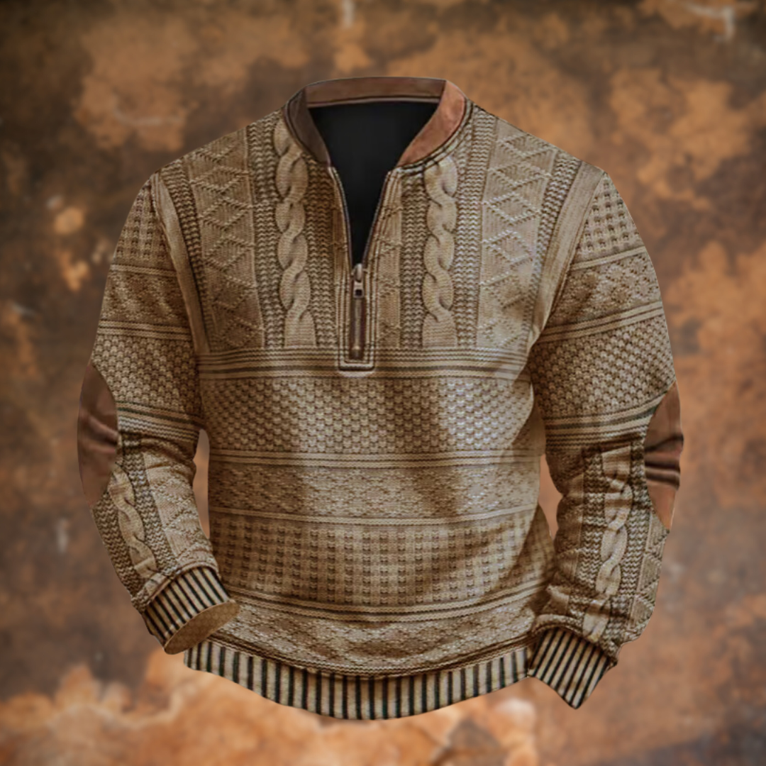 Kristan | Men’s Structured Half-Zip Knit Sweater