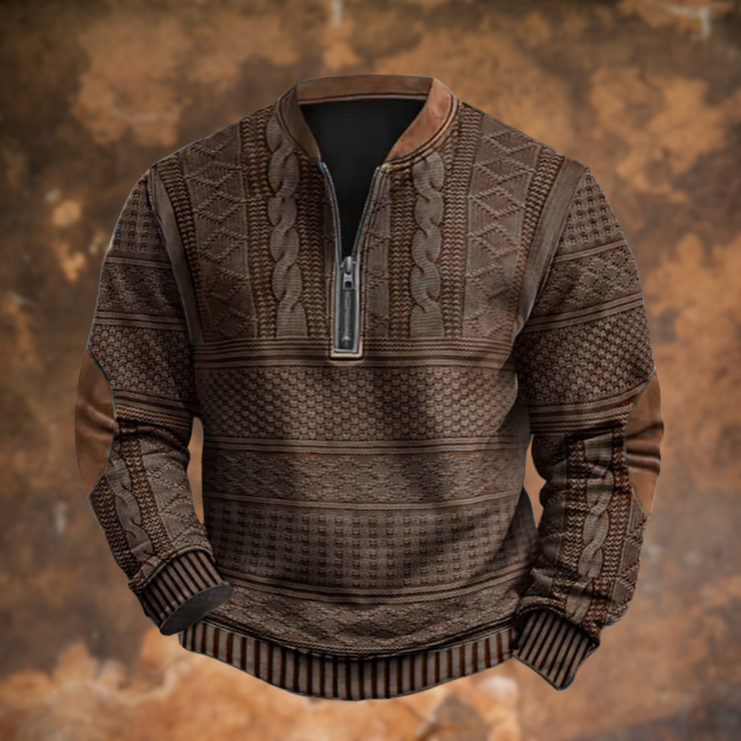 Kristan | Men’s Structured Half-Zip Knit Sweater