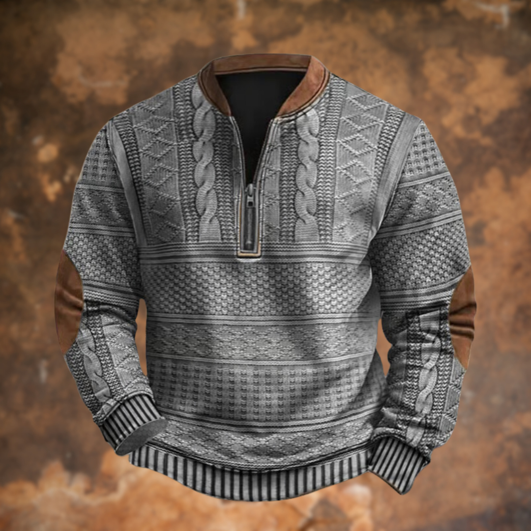 Kristan | Men’s Structured Half-Zip Knit Sweater