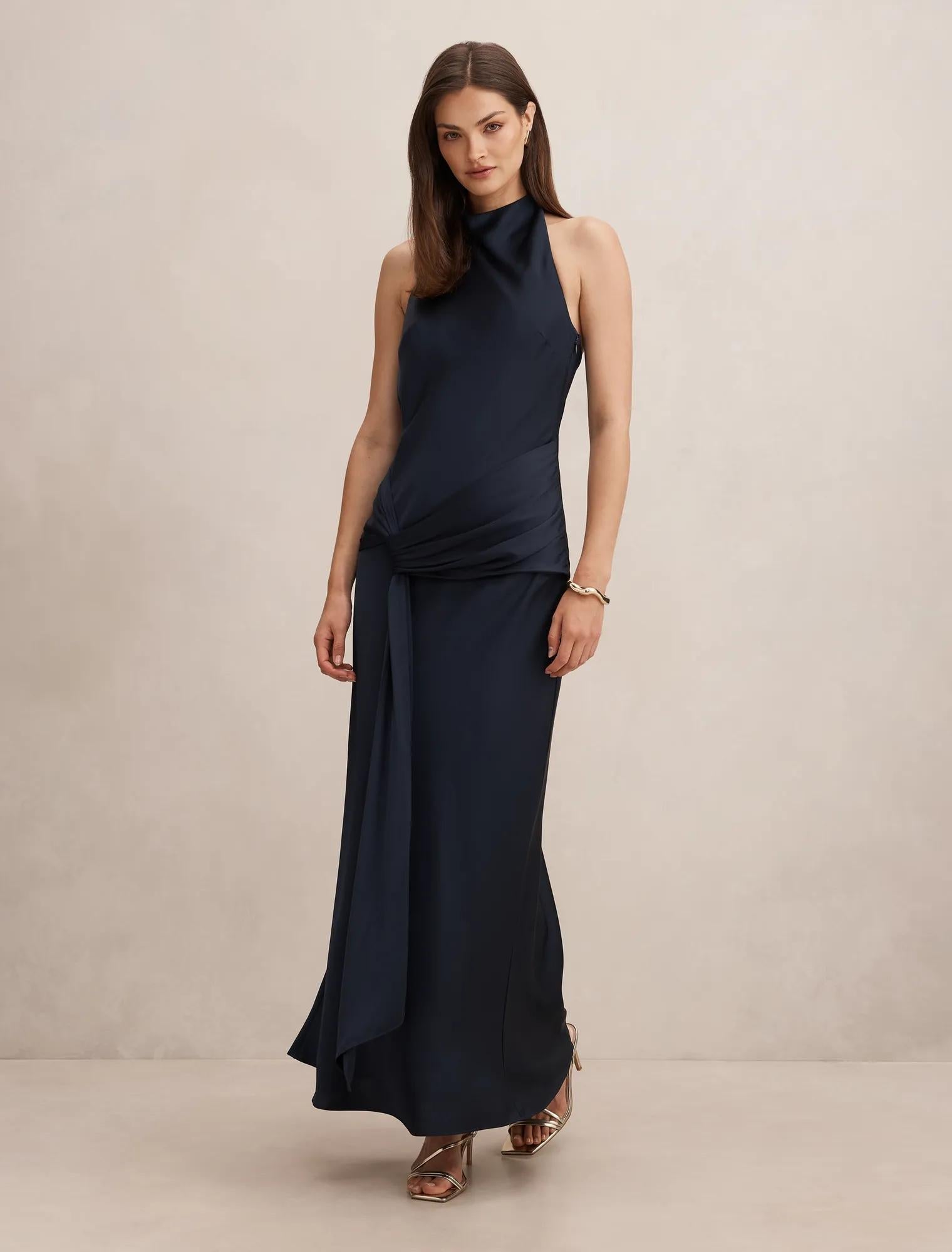 Romy | Women's Cocktail Dress With Off Shoulder Jersey Design And Elegant Maxi Silhouette | Party