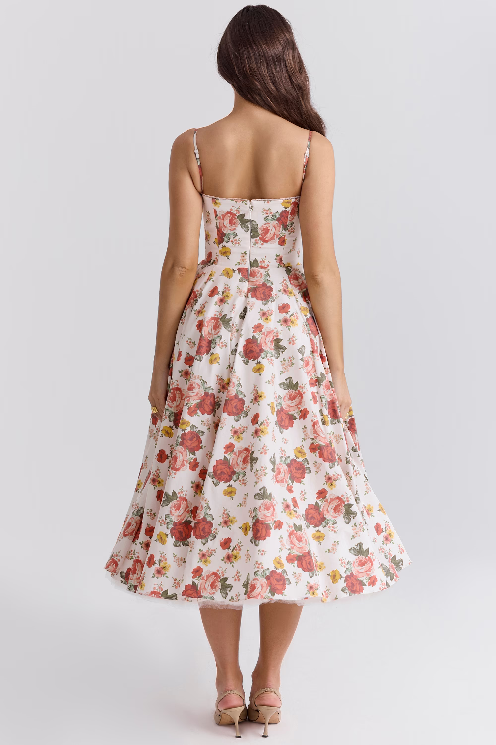 Remilo | Women’s Elegant Satin & Tulle Midi Dress