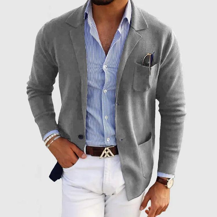 Eldrin | Men’s Classic Knit Cardigan with Lapel Collar