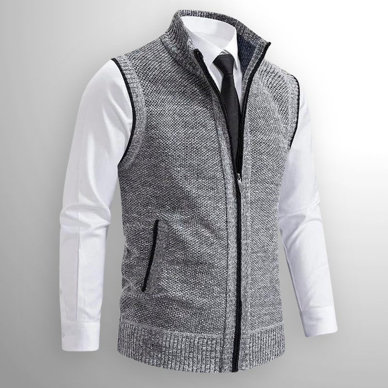 Frenio | Men’s Zip-Up Knit Vest