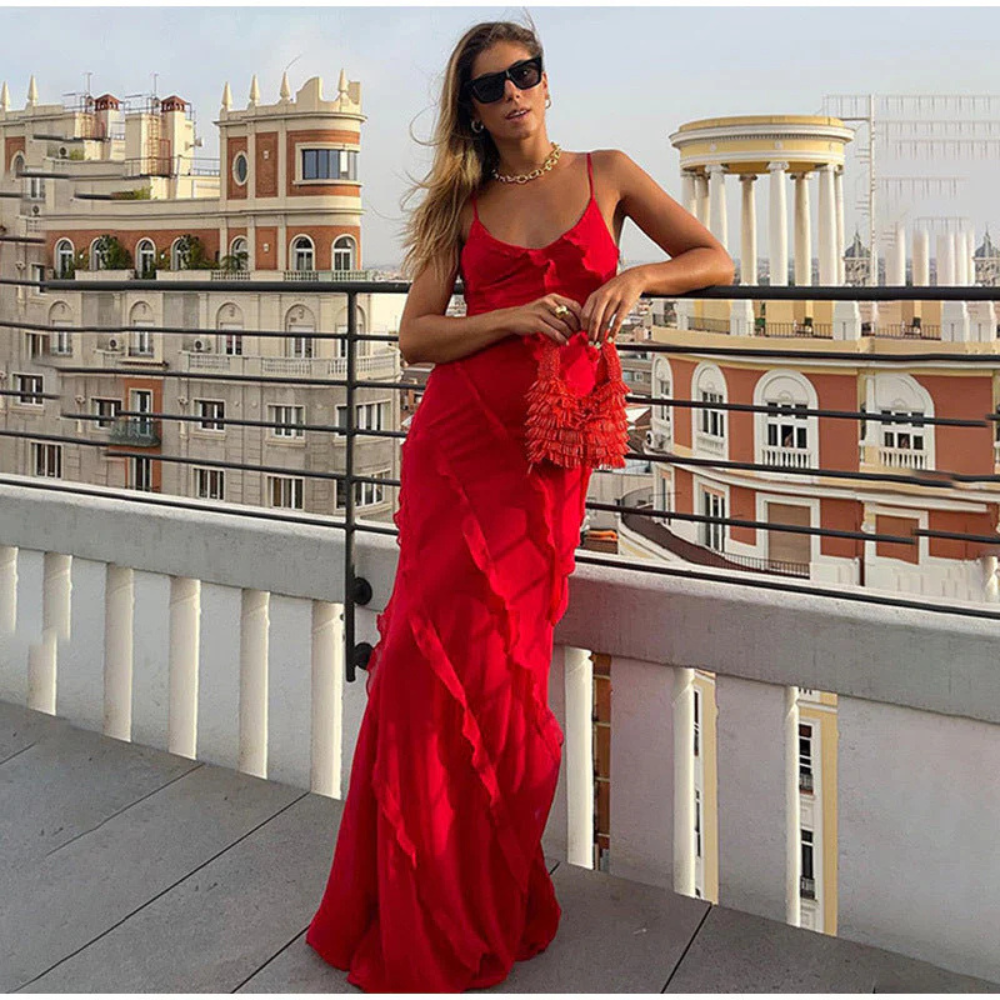 Susana | Women’s Graduation Dress With Ruffle Layers | Elegant