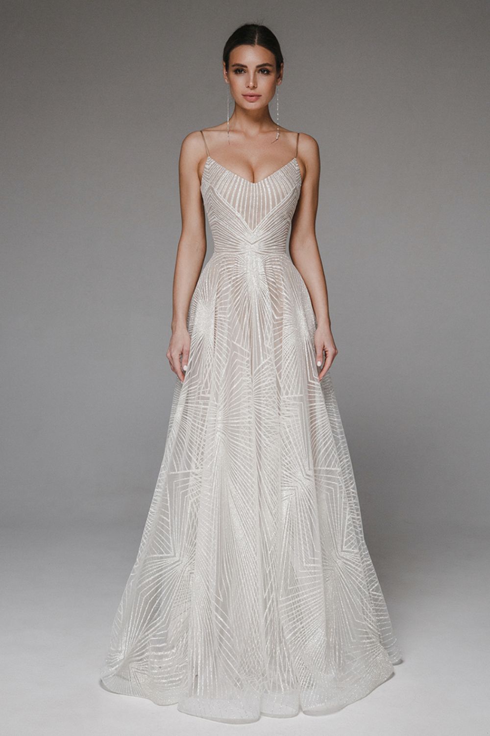 Thalassa | Women's Sparkle Dress With Floor Length Silhouette And Shimmer Pattern | Elegant