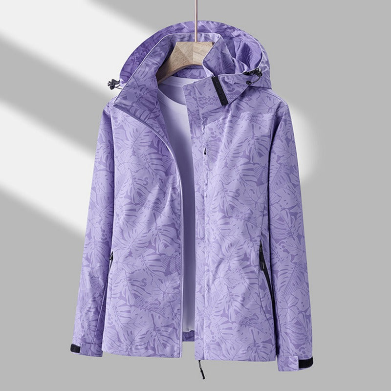 Xianon | Women’s Leaf Pattern Windproof Jacket