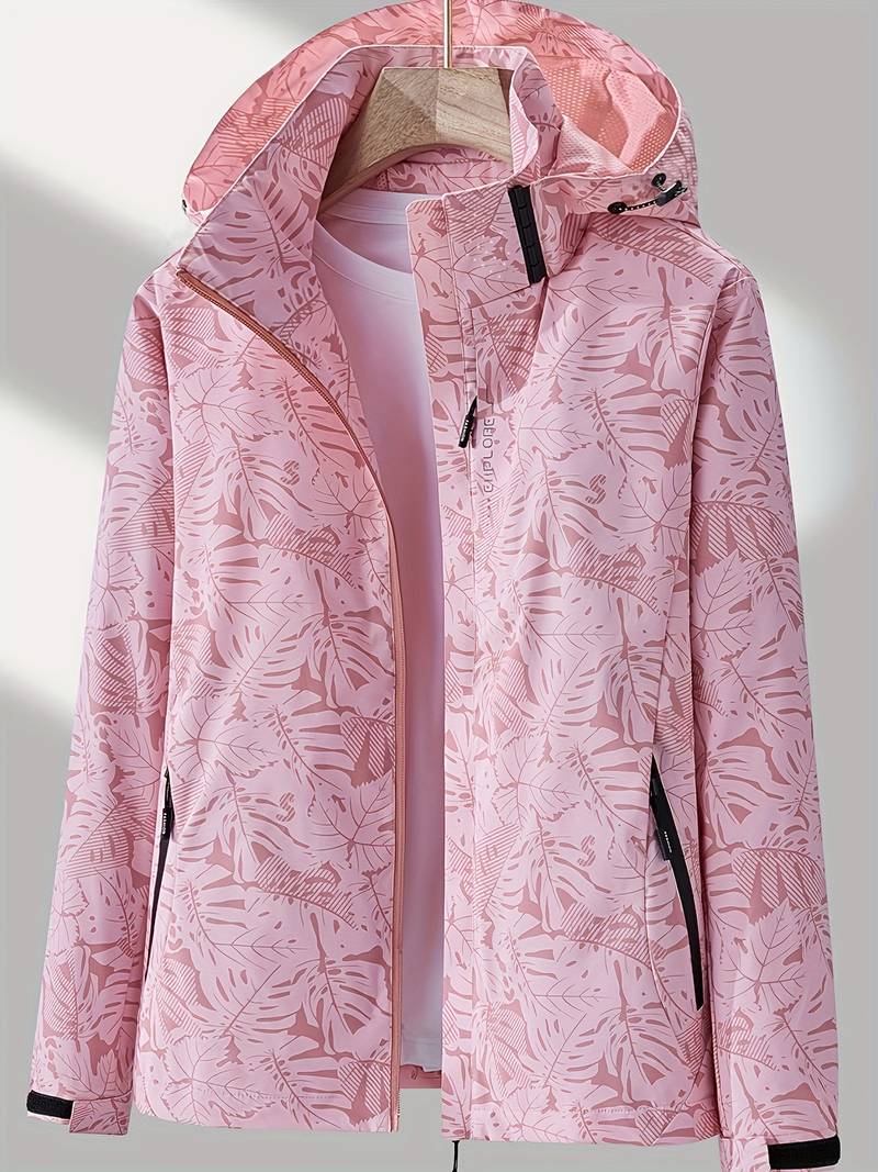 Xianon | Women’s Leaf Pattern Windproof Jacket