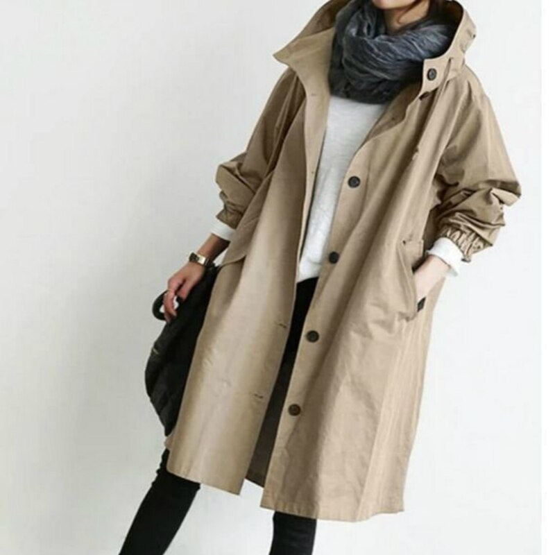 Marva | Women’s Hooded Button-Front Utility Jacket