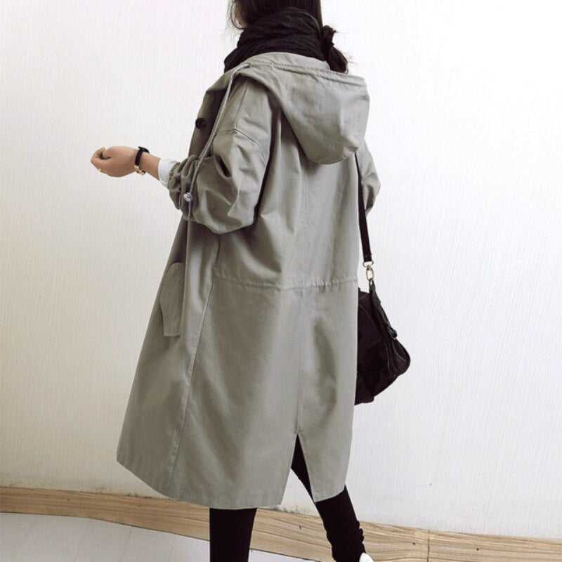 Marva | Women’s Hooded Button-Front Utility Jacket