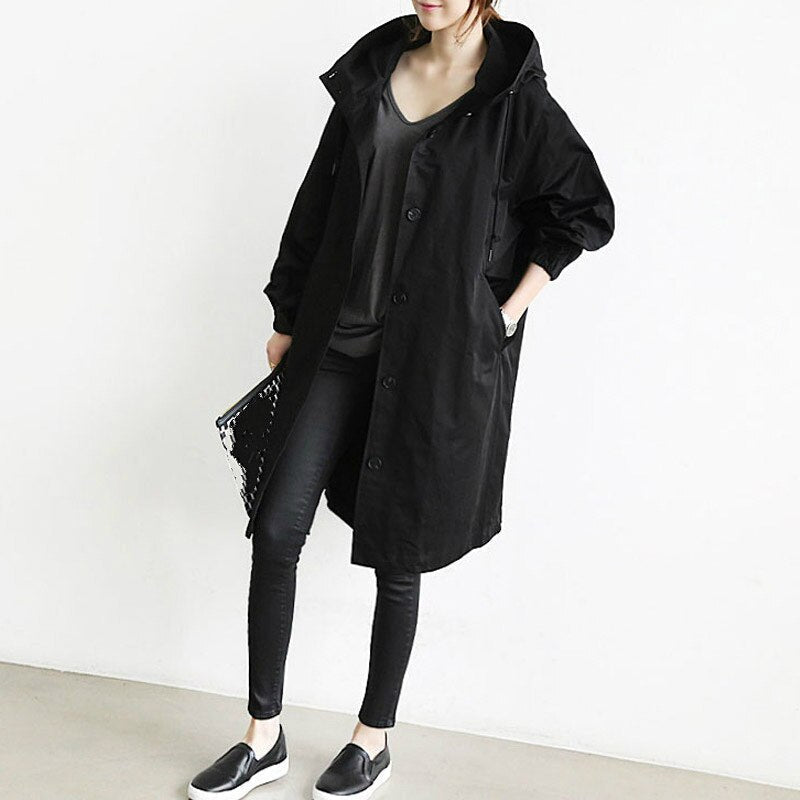Marva | Women’s Hooded Button-Front Utility Jacket
