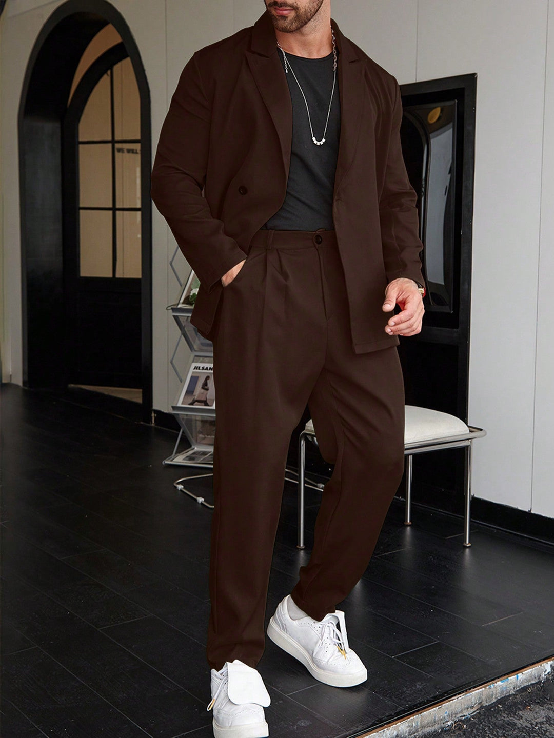 Valdoro | Men’s Slim Fit Two-Piece Suit Set
