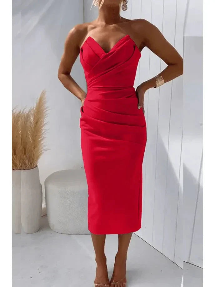 Valerie | Women’s Strapless Summer Dress With Sweetheart Neckline | Sculpted