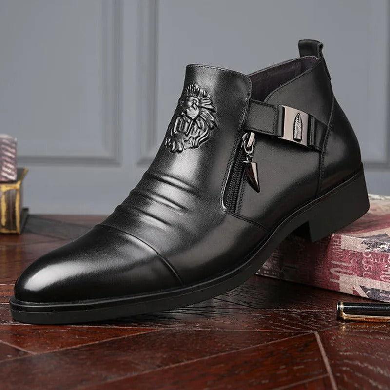 Valsero | Men’s Business Ankle Zip Dress Shoes