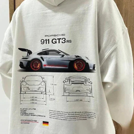 Vomo | Men’s Oversized Racing Zip Hoodie