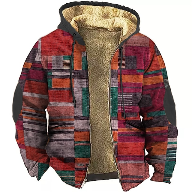 Cireno | Men’s Patchwork Hooded Jacket