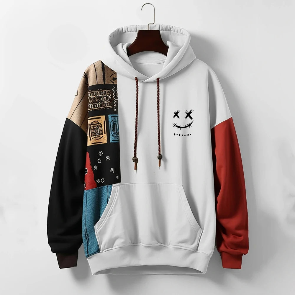 Colven | Men’s Vibrant Patterned Cotton-Blend Hoodie